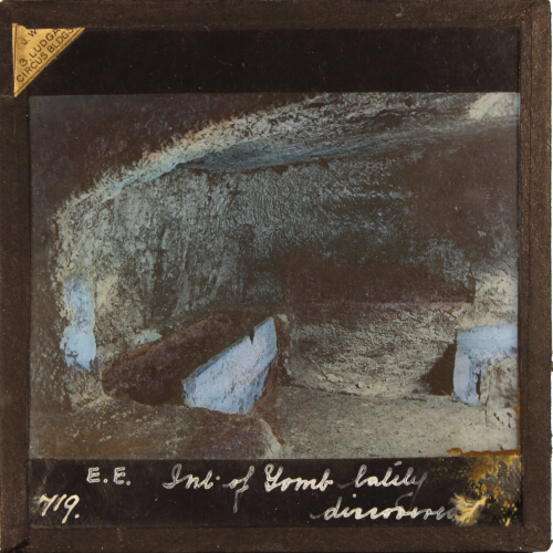 Interior of Tomb lately discovered in a garden nigh to the place where our Lord was crucified