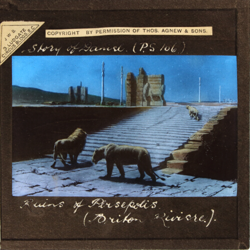 Persepolis. The Ancient Capital of Persia (Briton Riviere) (Lions prowling among the Ruins)