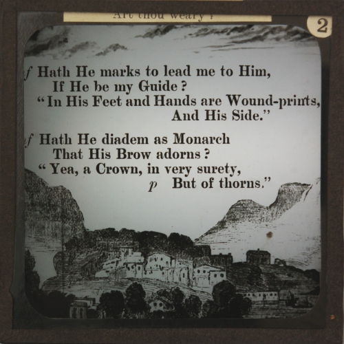 Hath He marks to lead me to Him