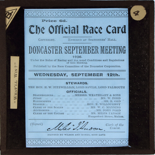 Official Race Card -- Doncaster September Meeting