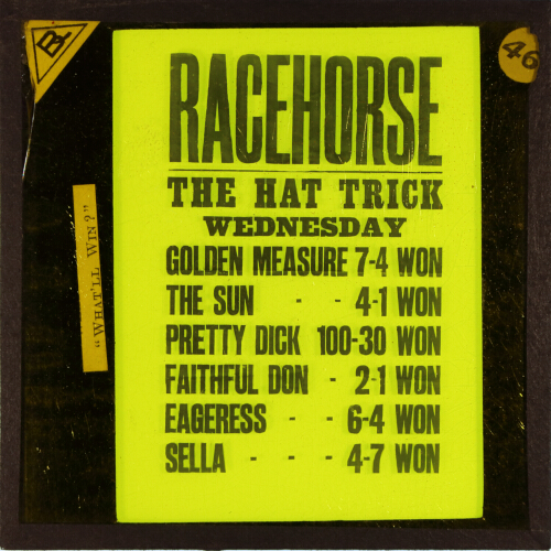 The 'Racehorse' Placard