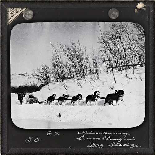 Missionary travelling in Dog Sledge