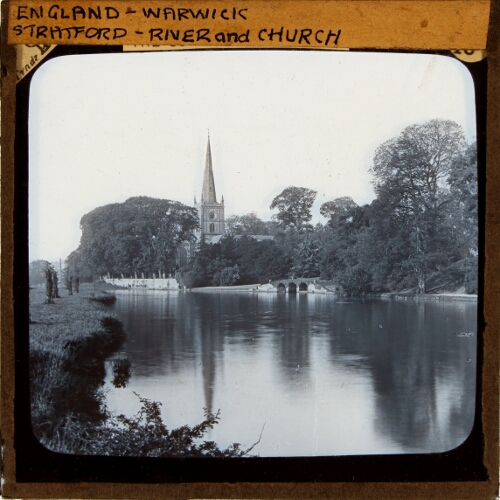 Stratford. Trinity Church and river Avon