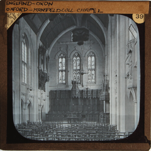 Mansfield College, Chapel Interior
