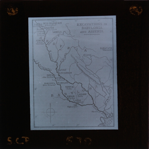 Map of excavations in Babylonia and Assyria