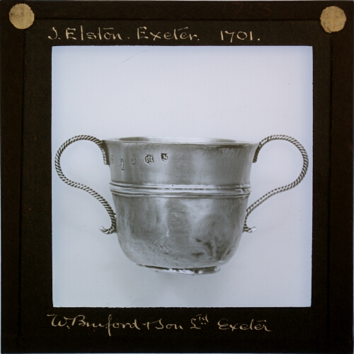 Cup made by J. Elston, Exeter, 1701