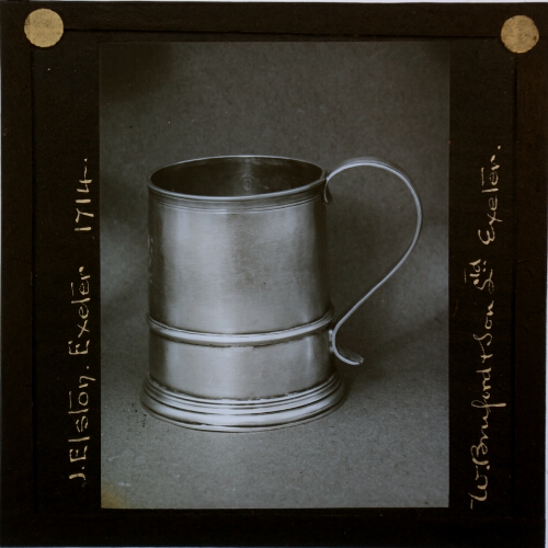 Tankard made by J. Elston, Exeter, 1714