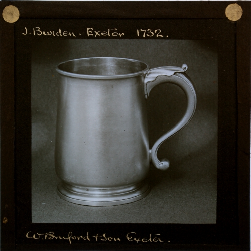 Tankard made by J. Burden, Exeter, 1732