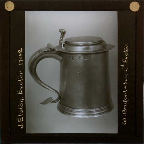 Tankard made by J. Elston, Exeter, 1702