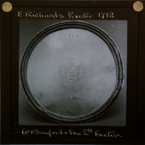 Plate made by E. Richards, Exeter, 1712