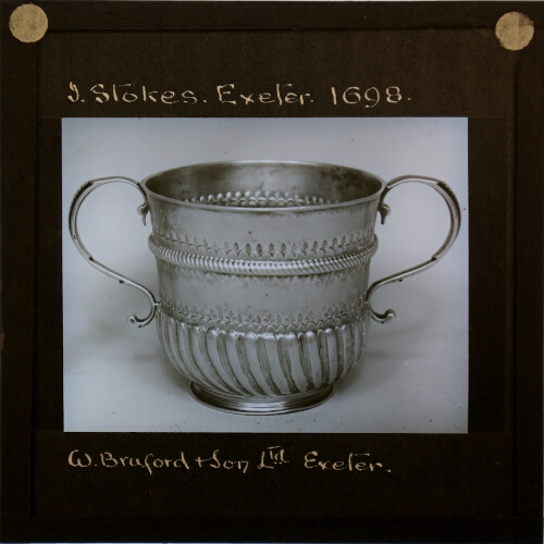 Cup made by J. Stokes, Exeter, 1698