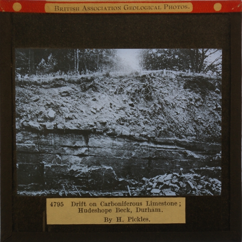 Drift on Carboniferous Limestone; Hudeshope Beck, Durham