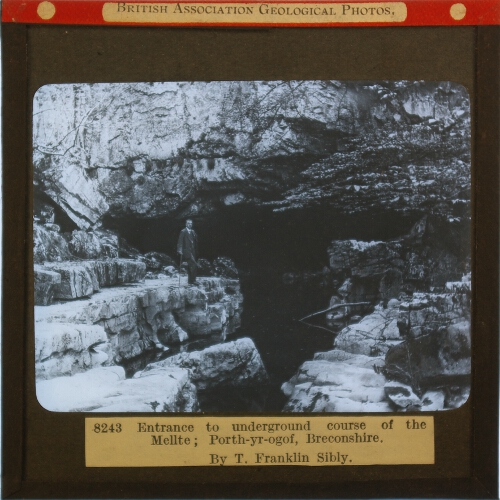 Entrance to underground course of the Mellte; Porth-yr-ogof, Breconshire