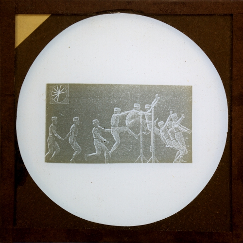 Chronophotograph of man performing high jump