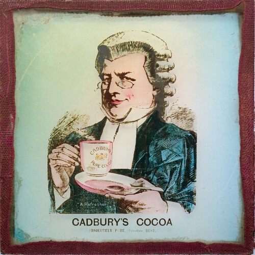 Lawyer drinking cup of cocoa