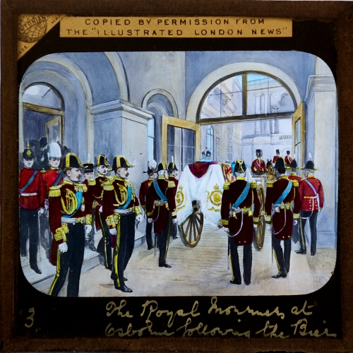 The Start of the Funeral Procession from Osborne, the King and the Royal Mourners following the Gun Carriage