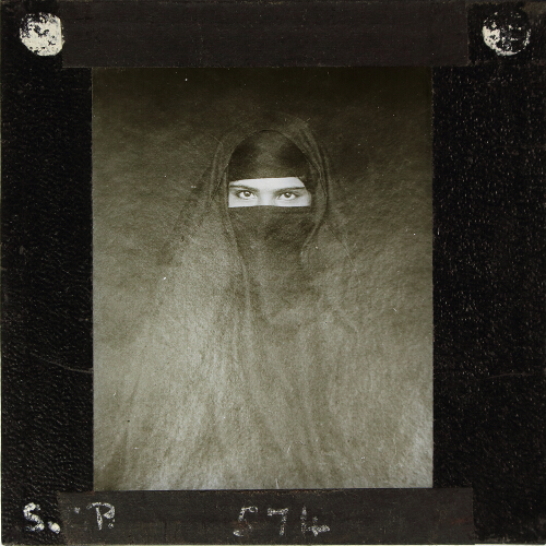 Portrait of woman wearing veil