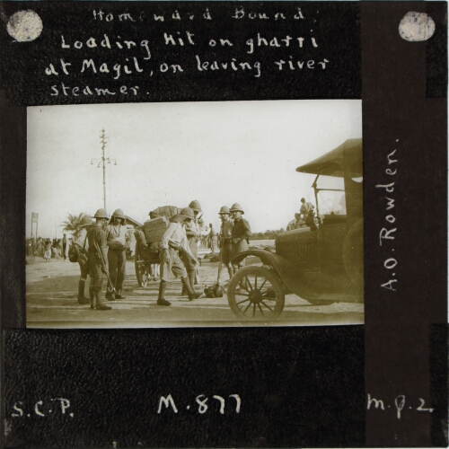 Loading kit on gharri at Magil, on leaving river steamer