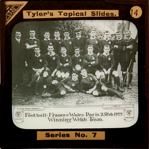 Football -- France v. Wales, Paris 23rd Feb 1909. Winning Welsh Team
