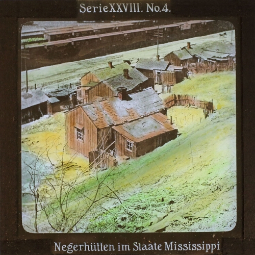 Negerhütten im Staate Mississippi.– primary version