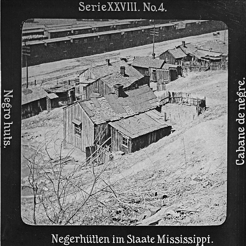 Negerhütten im Staate Mississippi.– alternative version