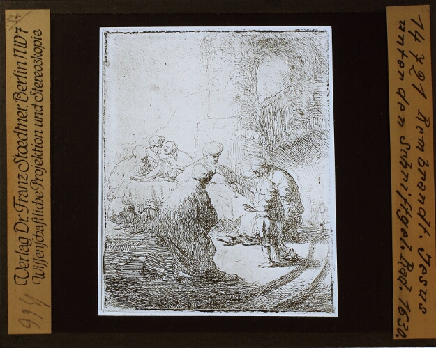 Rembrandt, Jesus unter den Schriftgel. Rad.