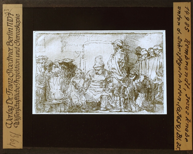 Rembrandt, Jesusknabe untern den Schriftgelehrten (c. 1654)