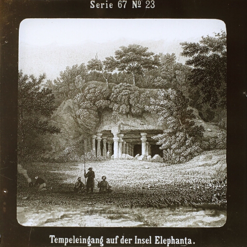 Tempeleingang auf der Insel Elephanta.