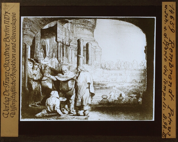 Rembrandt, Petrus u. Joh. a.d. Pforte des Tempels.