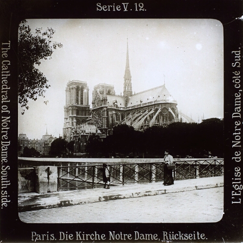 Paris. Die Kirche Notre Dame, Rückseite.