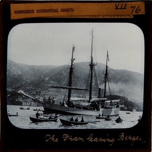 The 'Fram' leaving Bergen