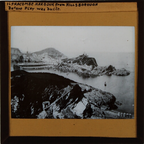 Ilfracombe Harbour from Hillsborough, before Pier was built