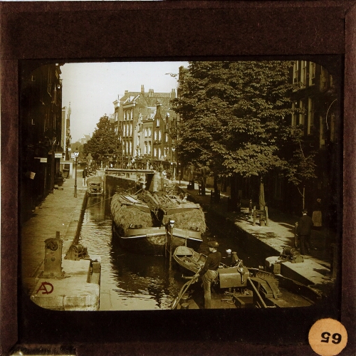Canal scene in unidentified Dutch city