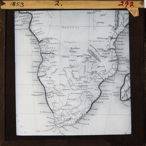 [Map of central and south Africa] 1853