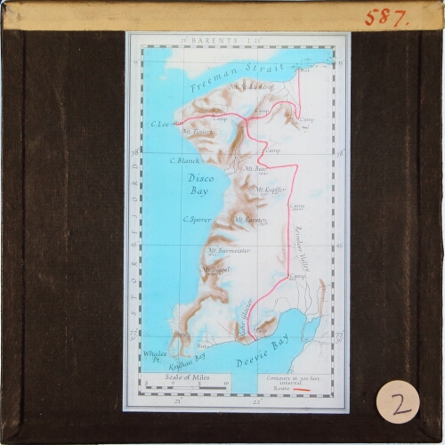 [Map slide of Barents Island, Disco Bay and Deevie Bay.]