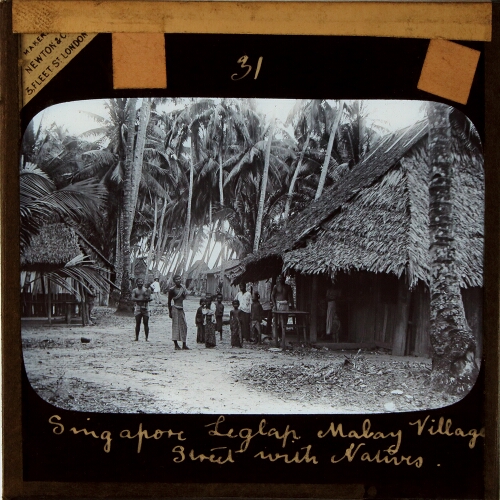 Leglap Malay Village Street with natives