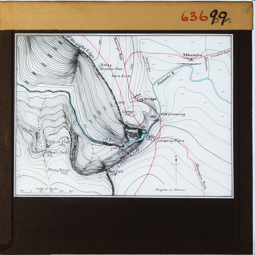 Isometric map of area immediately around Kalambo Falls