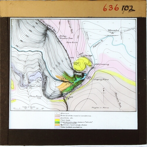 Geological map of area immediately around Kalambo Falls