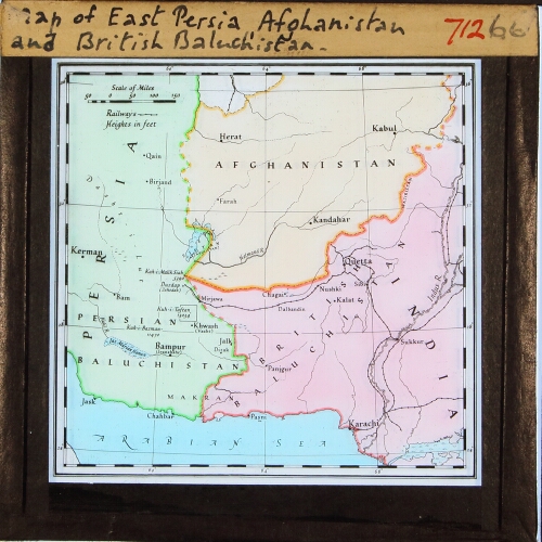 Map of East Persia, Afghanistan and British Baluchistan