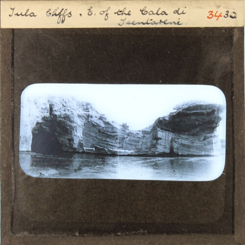 Tula Cliffs, E. of the Cala di Trentareni