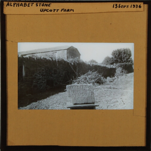 Alphabet Stone, Upcott Farm