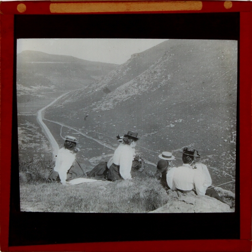 Group of people in Valley of the Rocks, Lynton