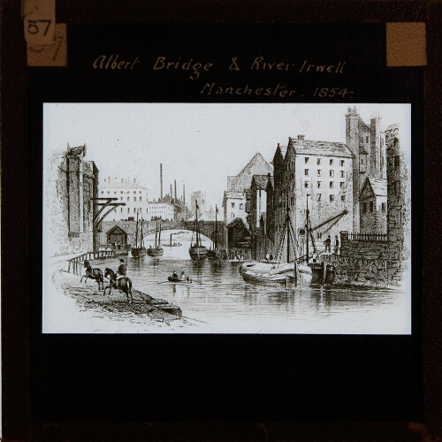 Albert Bridge and River Irwell, Manchester 1854