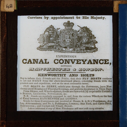 Expeditious Canal Conveyance between Manchester and London