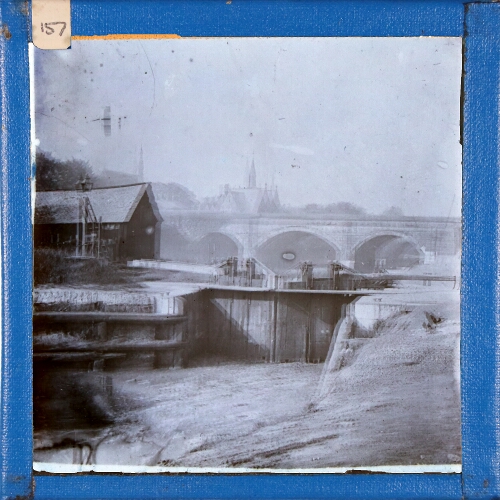 Old Barton Bridge and Lock [negative] – secondary view of slide