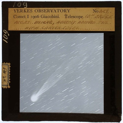 Comet I 1906 Giacobini. Telescope 10:11 BRUCE Dec 29 UNIQUE SHARPLY DEFINED TAIL WITH CONVEX EDGES