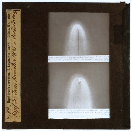 Kopf des Inni Kometen 1881 u. Veränderung – secondary view of slide