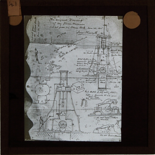 Nasmyth's sketches of his steam hammer