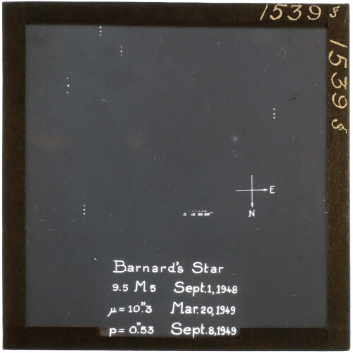 Parallax en Eigenbeweging van Barnard's ster