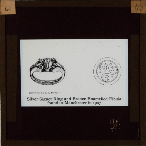 Silver Signet Ring and Bronze Enamelled Fibula found in Manchester in 1907